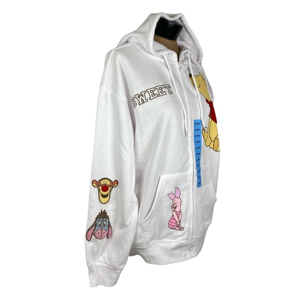 Disney Womens Licensed Winnie The Pooh Full Zip Character Hoodie Size L NWT - Picture 7 of 16